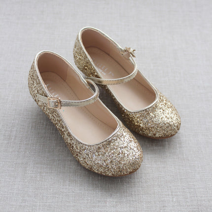 Rock Glitter Mary Jane with Glitter Heels for Girls