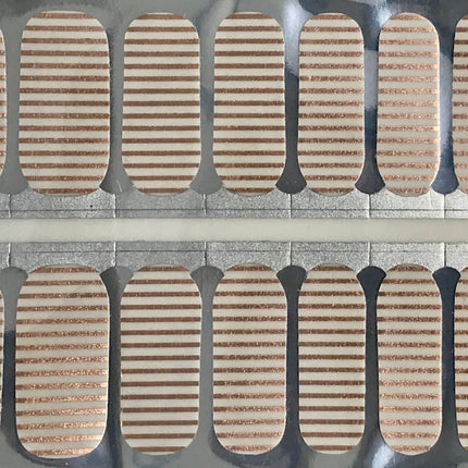 Metallic Stripe Sheer Overlay