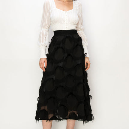 Square Neck Long Sleeve Waist Smocking Stripe Satin Top