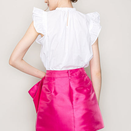 Cut out top with flutter sleeve