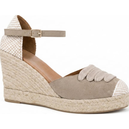 Jimena High Strap Taupe Laced