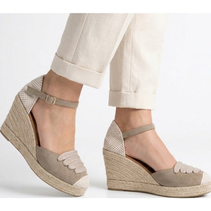Jimena High Strap Taupe Laced