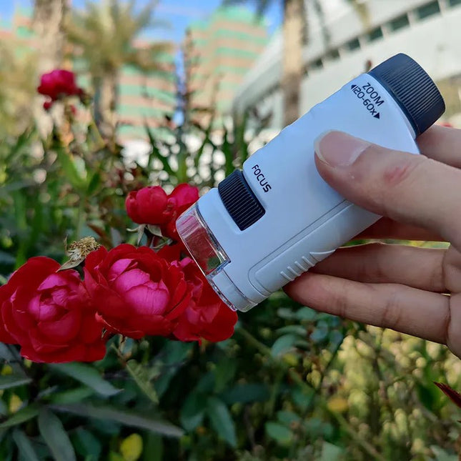 Kids Educational Pocket Handheld Microscope with LED Light