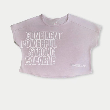 LA Gear Women’s Cropped Logo Tee | Lavender-Pink