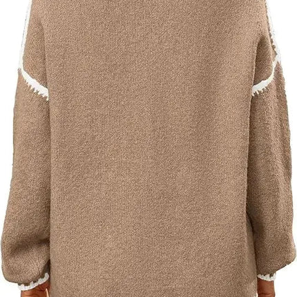 LÁVINE™ Oversized Knit Sweater Women – Cozy Chunky Pullover