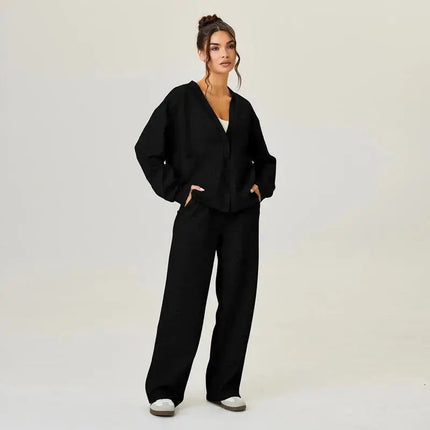 LÁVINE™ Oversized Loungewear Set – Cozy Cardigan & Pants