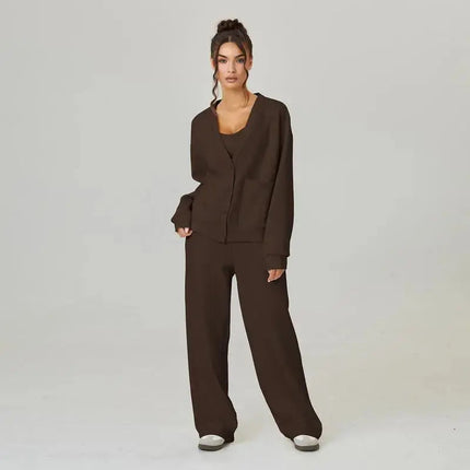 LÁVINE™ Oversized Loungewear Set – Cozy Cardigan & Pants