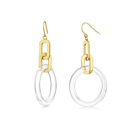 Link Drop Lucite Earrings