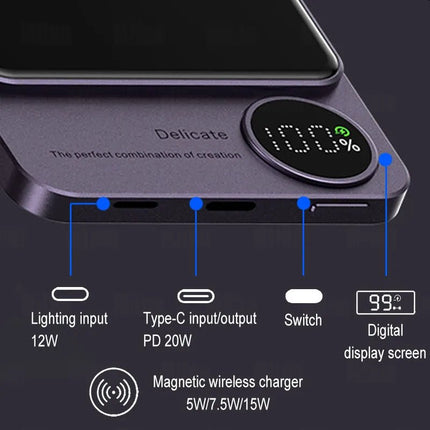 Magnetic Power Bank Wireless External Auxiliary Battery Pack