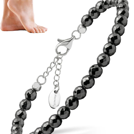 Hematite Magnetic Anklet (6mm Faceted Beads)