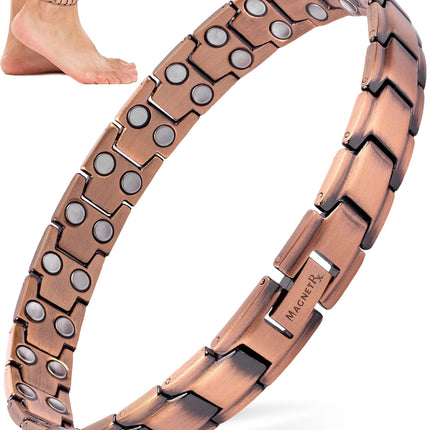 Ultra Strength Copper Magnetic Therapy Anklet for Men