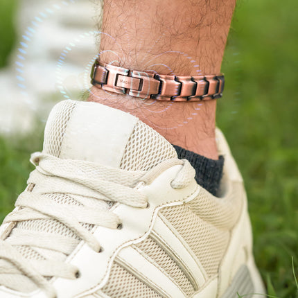 Ultra Strength Copper Magnetic Therapy Anklet for Men