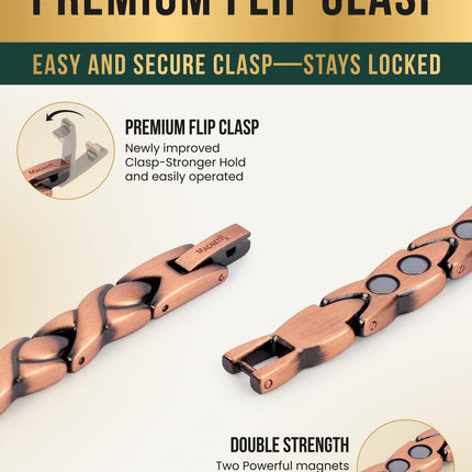 Ultra Strength Copper Magnetic Therapy Anklet for Women