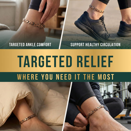 Ultra Strength Copper Magnetic Therapy Anklet for Women