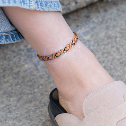 Ultra Strength Copper Magnetic Therapy Anklet for Women