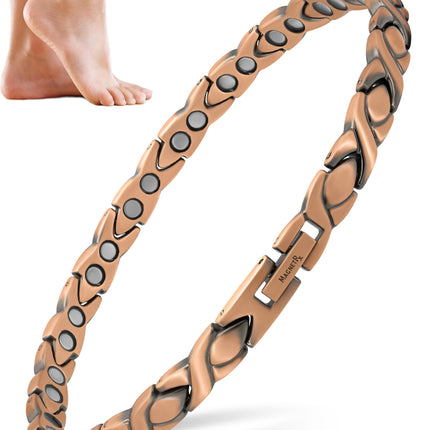 Ultra Strength Copper Magnetic Therapy Anklet for Women
