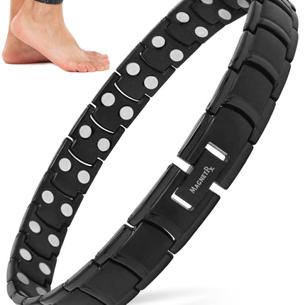 Ultra Strength Titanium Magnetic Therapy Anklet for Men (Black)