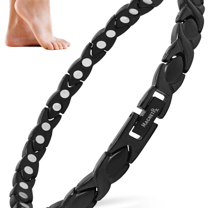 Ultra Strength Titanium Magnetic Therapy Anklet for Women (Black)