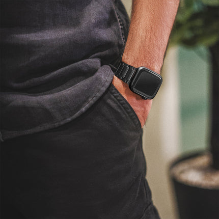Magnetic Therapy Apple Watch Band Black Stainless Steel