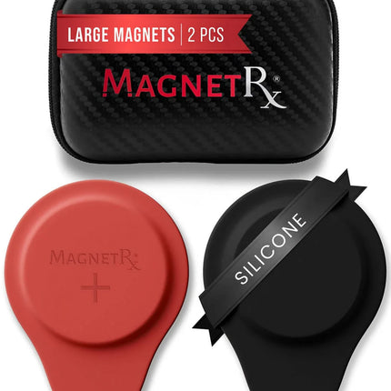 Biomagnetic Therapy Magnet Set — Neodymium & Silicone (2 Large Magnets)