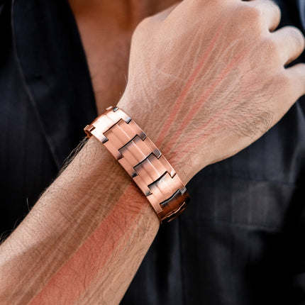 3x Strength Copper Magnetic Bracelet for Men (Legacy)