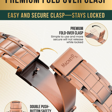 3x Strength Copper Magnetic Bracelet for Men (Stealth)