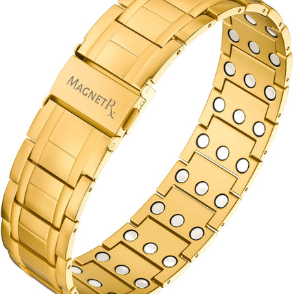 3x Strength Titanium Magnetic Bracelet for Men (Gold)