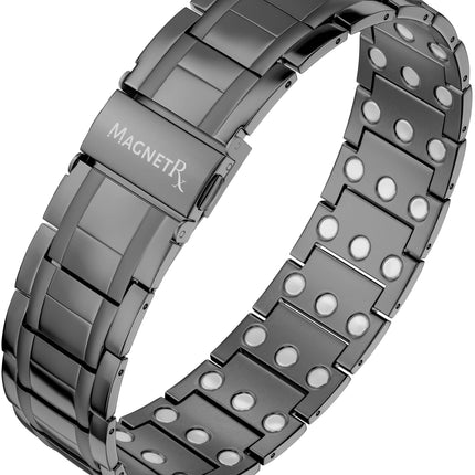 3x Strength Titanium Magnetic Bracelet for Men (Gunmetal)