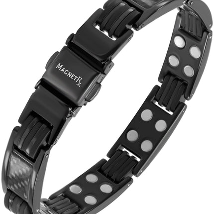 Carbon Fiber Magnetic Bracelet for Men (Black)