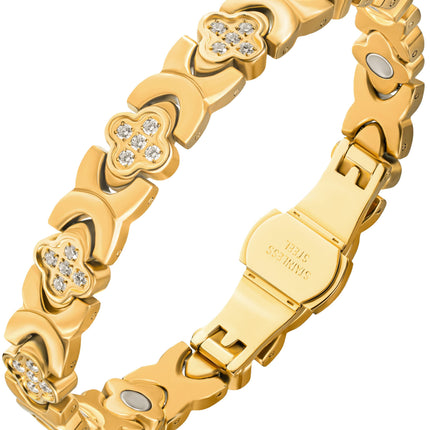 Clover Magnetic Bracelet for Women (Gold)