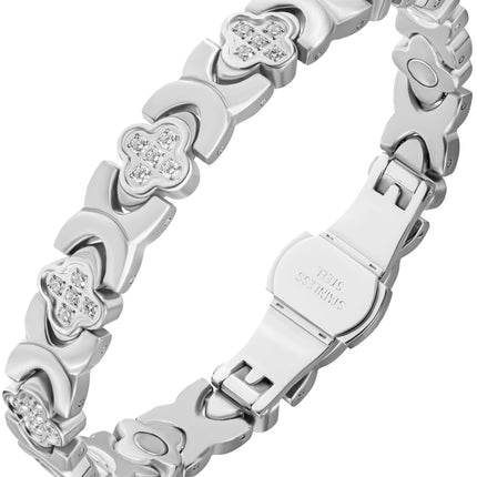 Clover Magnetic Bracelet for Women (Silver)