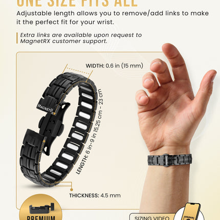 EllipseMAX Magnetic Bracelet for Men (Black)