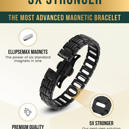 EllipseMAX Magnetic Bracelet for Men (Black)
