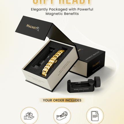 EllipseMAX Magnetic Bracelet for Men (Gold)