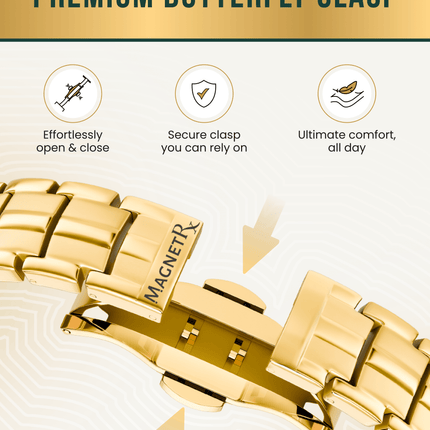 EllipseMAX Magnetic Bracelet for Men (Gold)