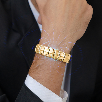 EllipseMAX Magnetic Bracelet for Men (Gold)