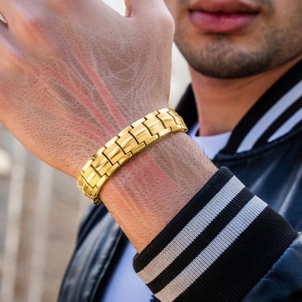 EllipseMAX Magnetic Bracelet for Men (Gold)