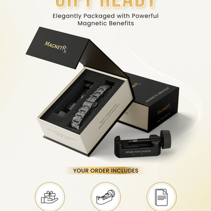 EllipseMAX Magnetic Bracelet for Men (Gunmetal)