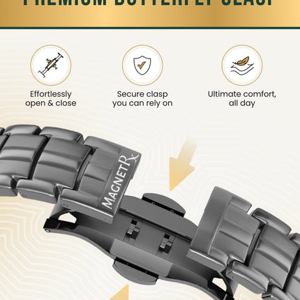 EllipseMAX Magnetic Bracelet for Men (Gunmetal)