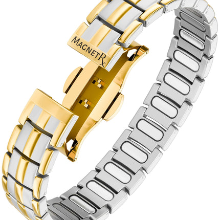 EllipseMAX Magnetic Bracelet for Men (Silver & Gold)