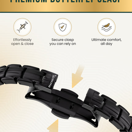 EllipseMAX Magnetic Bracelet for Women (Black)