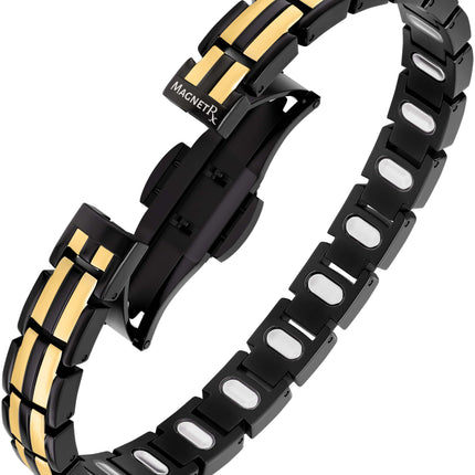 EllipseMAX Magnetic Bracelet for Women (Black & Gold)