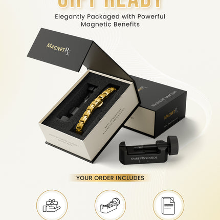 EllipseMAX Magnetic Bracelet for Women (Gold)