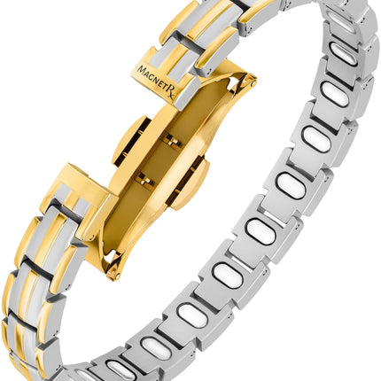 EllipseMAX Magnetic Bracelet for Women (Silver & Gold)