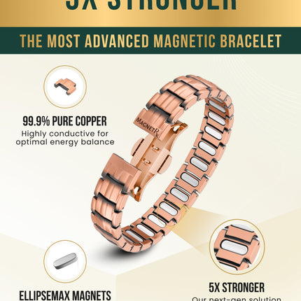 EllipseMAX Magnetic Copper Bracelet for Men