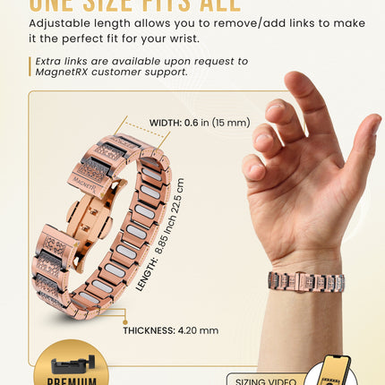 EllipseMAX Magnetic Copper Bracelet for Men (Cross)
