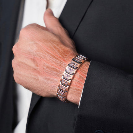 EllipseMAX Magnetic Copper Bracelet for Men (Cross)