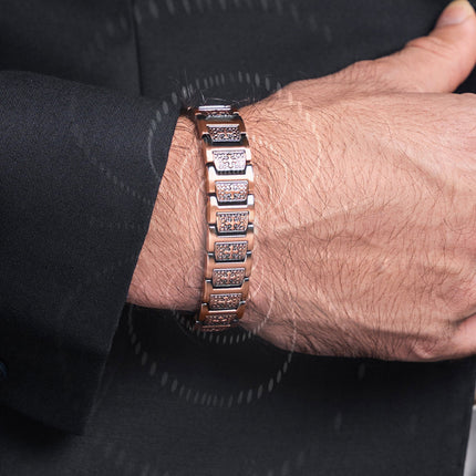 EllipseMAX Magnetic Copper Bracelet for Men (Cross)