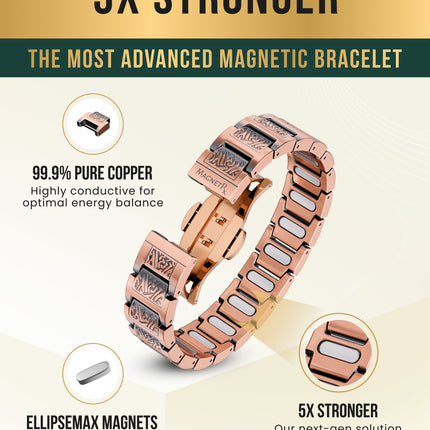 EllipseMAX Magnetic Copper Bracelet for Men (Viking)