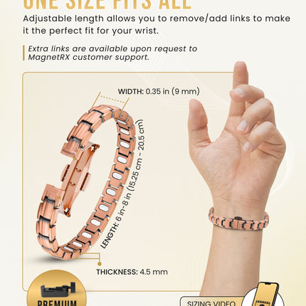 EllipseMAX Magnetic Copper Bracelet for Women